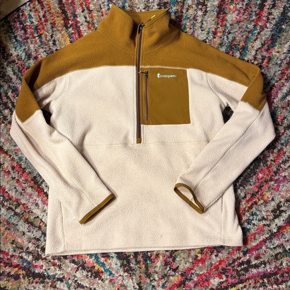 Cotopaxi Tan and Cream Fleece Pullover